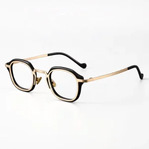 Retro Light Luxury Acetate Punk Style Square Full Rim Durable Unisex Prescription Blue Light Blocking Eyeglass Frames for