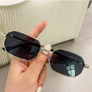 Retro Metal Small Frame Square Sunglasses UV400 Alloy Punk Style for Men and Women