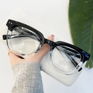 Retro Optical Eyeglass Frame with Anti-Blue-Light Lenses