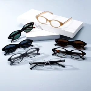 Retro Oval Sunglasses Unisex Chic Miu Cat Eye Full Rim Lightweight Narrow Shades Trendy High end Travel Outdoor Be Well UV400