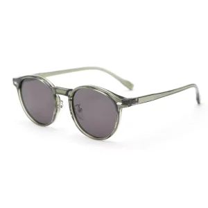 Retro Polarized Lens Unisex Stylish Tinted Shades TR90 Lightweight Vintage Driving Circle Oval Designer Protection Sunglasses