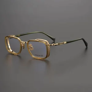 Retro Ptolemy 48 Style E 055 a Titanium Optical Frame Ultra Pure Titanium Eyeglasses Prescription Glasses Frames