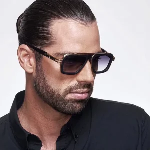 Retro Punk Square Frame Unisex Sunglasses UV400 Protection Full Frame Design Glass Lenses Trendy Fashion for Traveling Driving