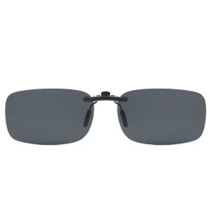 Retro Rectangle Polarized Photochromic Big-Size Clip-On Driving Sunglasses for Unisex