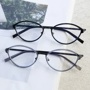 Retro Round Screwless Acetate Eyeglass Frames for Men and Women