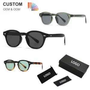 Retro Round Sunglasses UV400 PC Frame