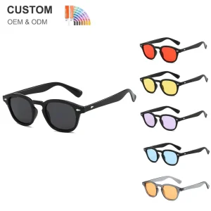 Retro Round Sunglasses with Colored Frames for Men and Women