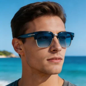 Retro Square Metal Frame UV400 Sunglasses for Men