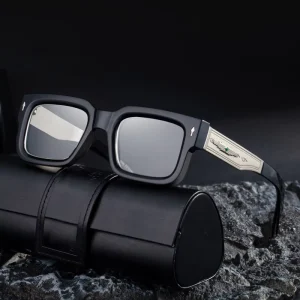 Retro Square PC Eyeglass Frames Metal Arms