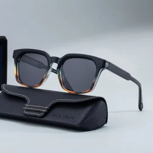 Retro Square PC-Frame Polarized Driving UV400 Sunglasses for Men