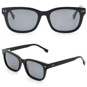 Retro Square Polarized Lightweight Sunglasses Unisex Acetate Frame UV400 Protection Outdoor Driving Eyewear
