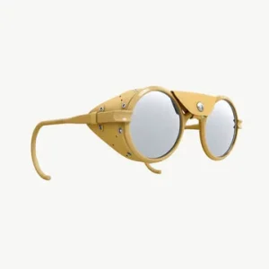 Retro Steampunk Style Sunglasses Leather Side Shield