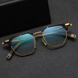 Retro Titanium Optical Eyeglass Frames for Women and Men, Lightweight