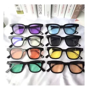 Retro Transparent Square-Frame UV400 Sunglasses for Women and Men
