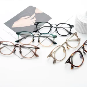 Retro Ultra Light Titanium Optical Eyeglass Frames for Men and Women