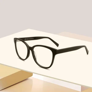 Retro Unisex Acetate Cat-Eye Optical Eyeglass Frame Clear Anti-Blue-Light