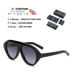 Retro Unisex Cat Eye Sunglasses with Acetate Full Frame and UV400 Protection