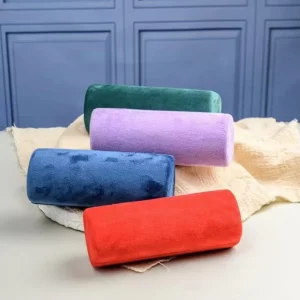 Retro Velvet Eyeglasses Case with Marble Texture