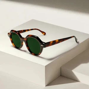 Retro Vintage Acetate Sunglasses with G15 UV400 Non Polarized Lens Lightweight & Anti Glare Comfortable Premium Sunglasses