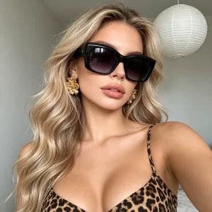 Retro Vintage Women’s Oversized Cat Eye UV400 Acetate Polarized Sunglasses