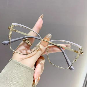 Retro Women’s Photochromic Eyeglasses Anti-Radiation Glasses Direct Factory Sales