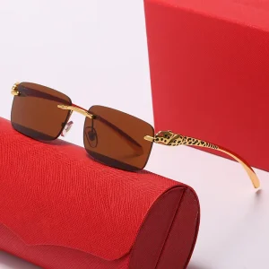 Rimless Cut-Edge Sunglasses Korean Style UV Protection Unisex Men’s