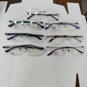 Rimless Metal Optical Eyeglass Frames