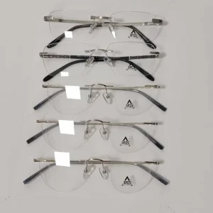 Rimless Metal Optical Eyeglass Frames