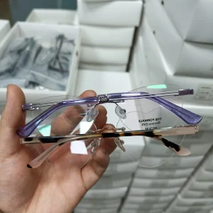 Rimless Metal Optical Eyeglasses Frames