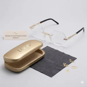 Rimless Optical Frames Saddle Nose Pads Metal Men Frames