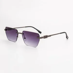 Rimless Square Sunglasses, Diamond-Encrusted, Personalized