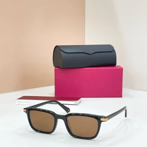 Rimless Square Sunglasses Gradient Lens UV400 Metal Frame Driving Shades for Women and Men