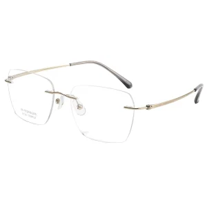 Rimless Titanium Optical Eyeglass Frame