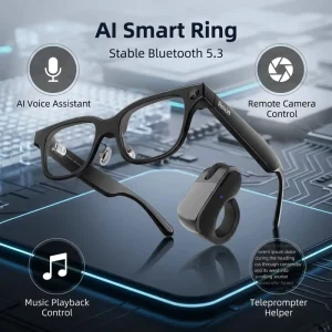 Ring Mouse For Rokid AI Glasses Smart Ring Controller Wearable Finger Mouse With AI Voice Page Turner Camera Remote