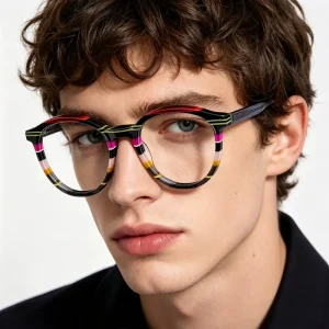 Round Acetate Eyeglass Frames for Women, Reading and Anti-Blue Light Eyewear