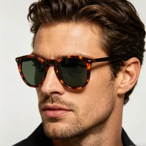 Round Acetate Sunglasses, UV400, Handmade, for Women and Men