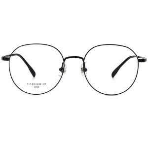 Round B-Titanium Eyeglass Frames for Unisex