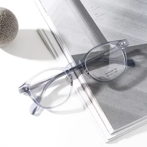 Round Black Acetate Reading Glasses Optical Frame for OEM Optical Shops