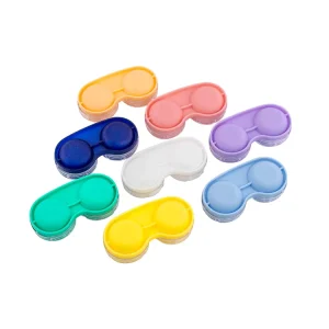 Round Candy Color Contact Lens Case Wearing Tools Couple Box Eyes Contact Lens Case