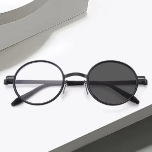 Round Computer Eyeglasses Frames Uv Photochromic Anti Blue Light Blocking Glasses Anti Reflection for Computer Spectacle Frames