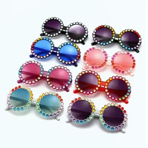 Round Diamond Baby Sunglasses Candy Color Lens Sport Polarized UV400