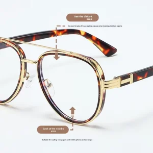Round Frame Photochromic Anti Blue Light Unisex Glasses European and American Style