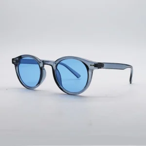 Round Frame Vintage Ocean Lens Sunglasses UV400 PC Unisex Outdoor Eyewear