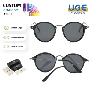 Round Metal UV400 Polarized Unisex Sunglasses
