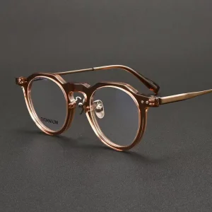 Round Nylon Titanium Reading Eyeglass Frames for Men and Women from Shenzhen Factory