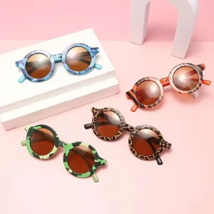 Round PC Camouflage Kids Sunglasses