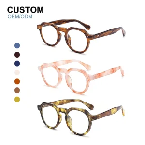 Round Presbyopic Glasses With Rivet Detail Anti Blue Light Reading Glasses Gafas De Lectura Para Mujeres Y Hombres