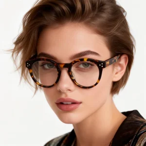 Round Prescription Acetate Eyeglass Frames for Daily Use