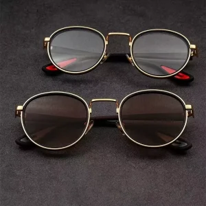 Round Retro Style Non Corrective Anti Blue Light Optical PC Glasses UV400 Eyeglasses Frames for Men and Women