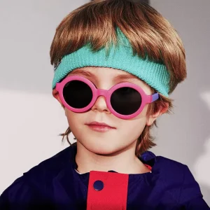 Round Small Silicone Double-Color Polarized Sunglasses for Children